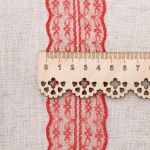 Кружево на сетке 45 мм / 9.14 метра, 06 красный, 3AR3730