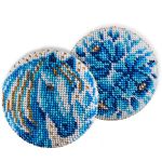 Набор для вышивания бисером Кроше (Радуга бисера) В716, Талисман Гжель 8х8см