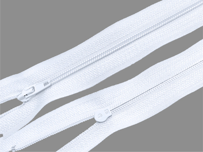 Молния спираль (витая) (цв.SBS) брючная Т3 (3 мм) 1 зам., н/раз., 18 см, автомат, S-501 белый, уп.5000 шт