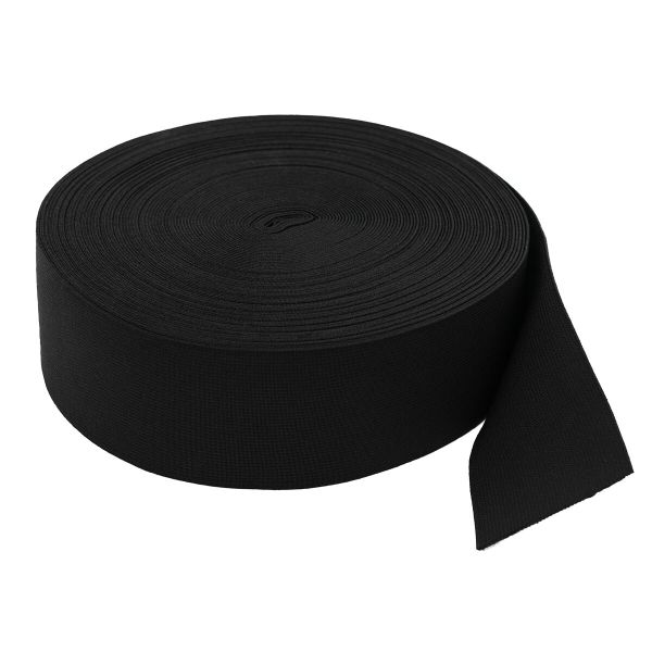 Резинка тканая 60.0 мм / 20 метров, черный