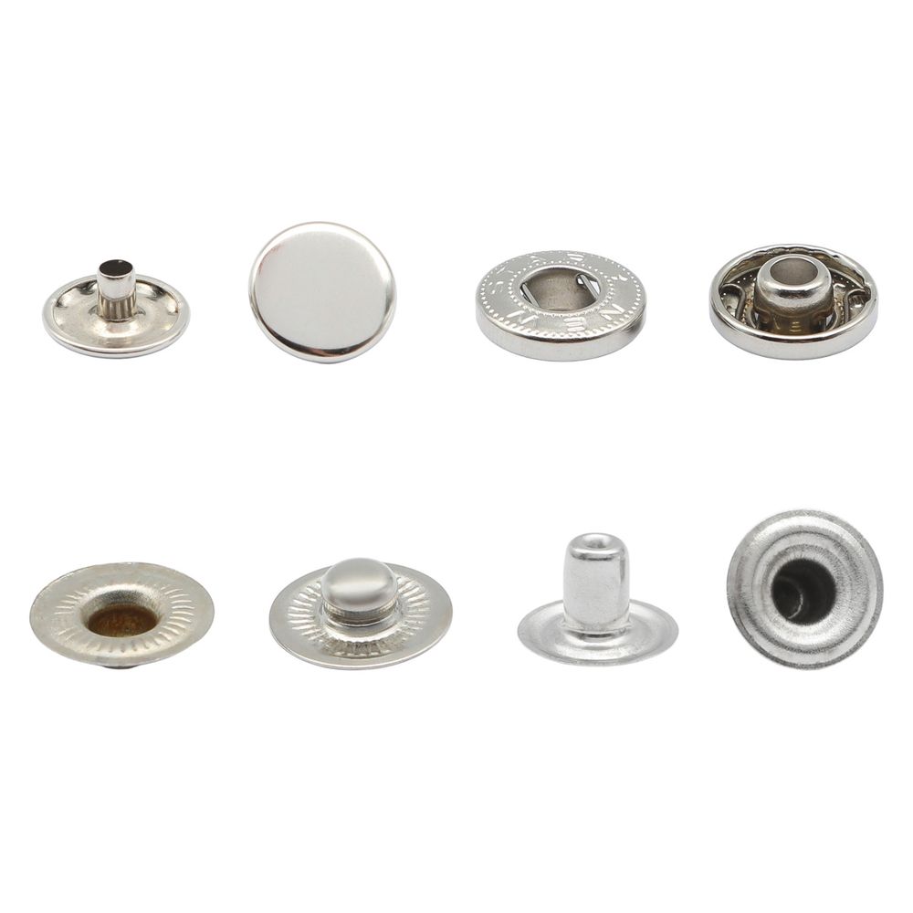 Кнопка Альфа (S-образная) ⌀15.0 мм, ≈720 шт, СТАЛЬ, никель, NEW STAR