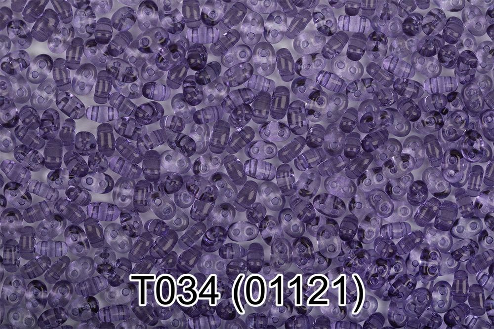 Бисер Gamma Twin 2.5х5 мм, 50 г (10х5 г), T034 св.фиолетовый, 01121, 321-96001