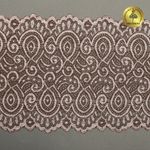 Кружево бельевое эластичное 180 мм / 3 м, L1351 цв.т.бежевый+св.бежевый, Kruzhevo