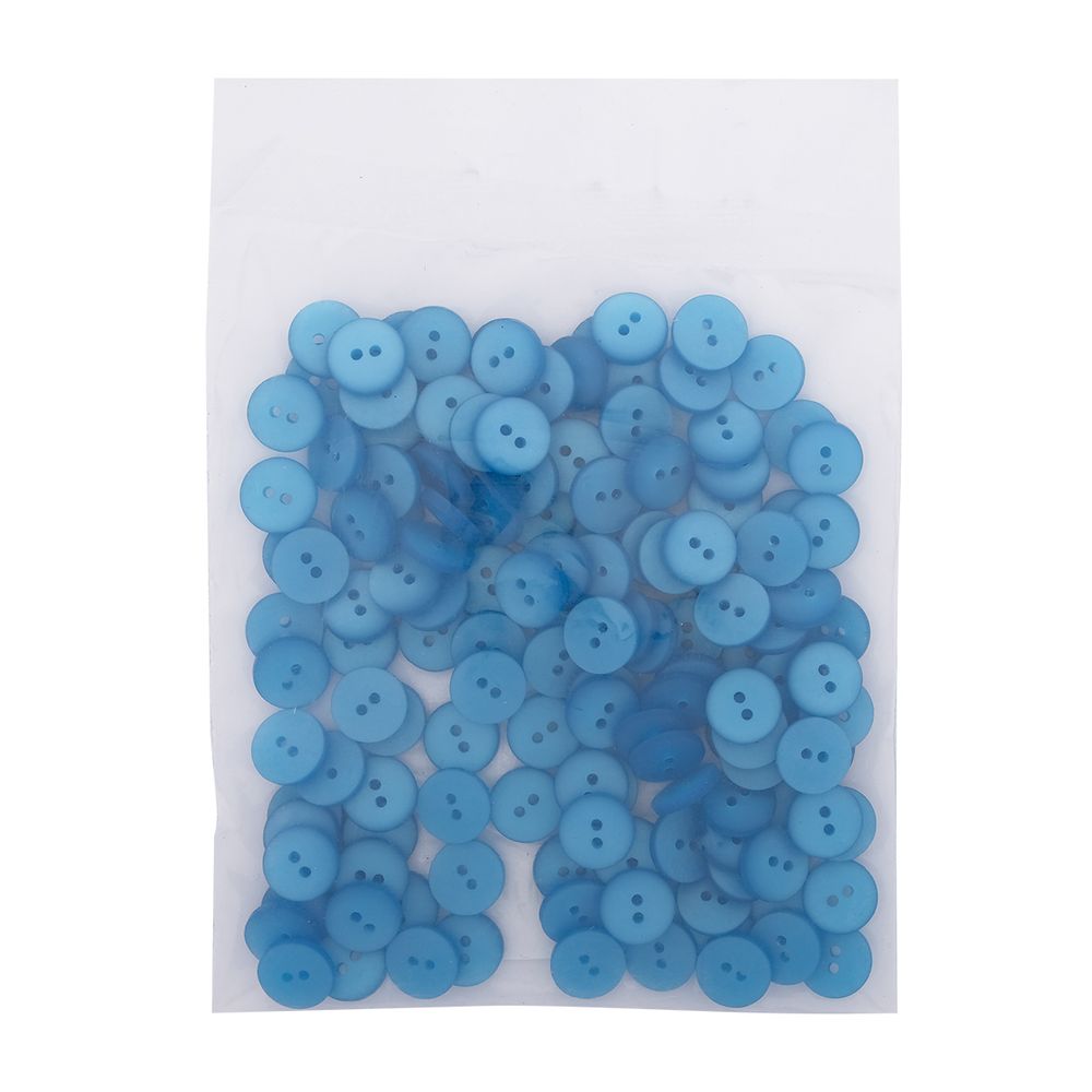 Пуговицы на 2 прокола 18L (11мм), пластик (col.18 морская волна), CR-K18M, 144 шт