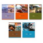 Тетрадь ученическая общая, A5+ 80 л. на скобе 65 г/м², белизна 100%, 5 шт, клетка в термоусадочной пленке, 000488 Собаки рулят, Светоч 80ТСК5_0_2_1