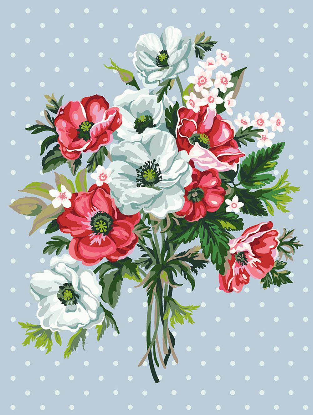 Картина по номерам Фрея PKZ/PM-028, Прелестный букет, (на картоне) 40х30 см