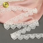 Кружево гипюр (плетёное) 25 мм / 3 метра, арт.0461, цв.01 белый