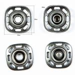 Кнопка пришивная металл ⌀34.0 мм, т.сер, 4 шт, BIG