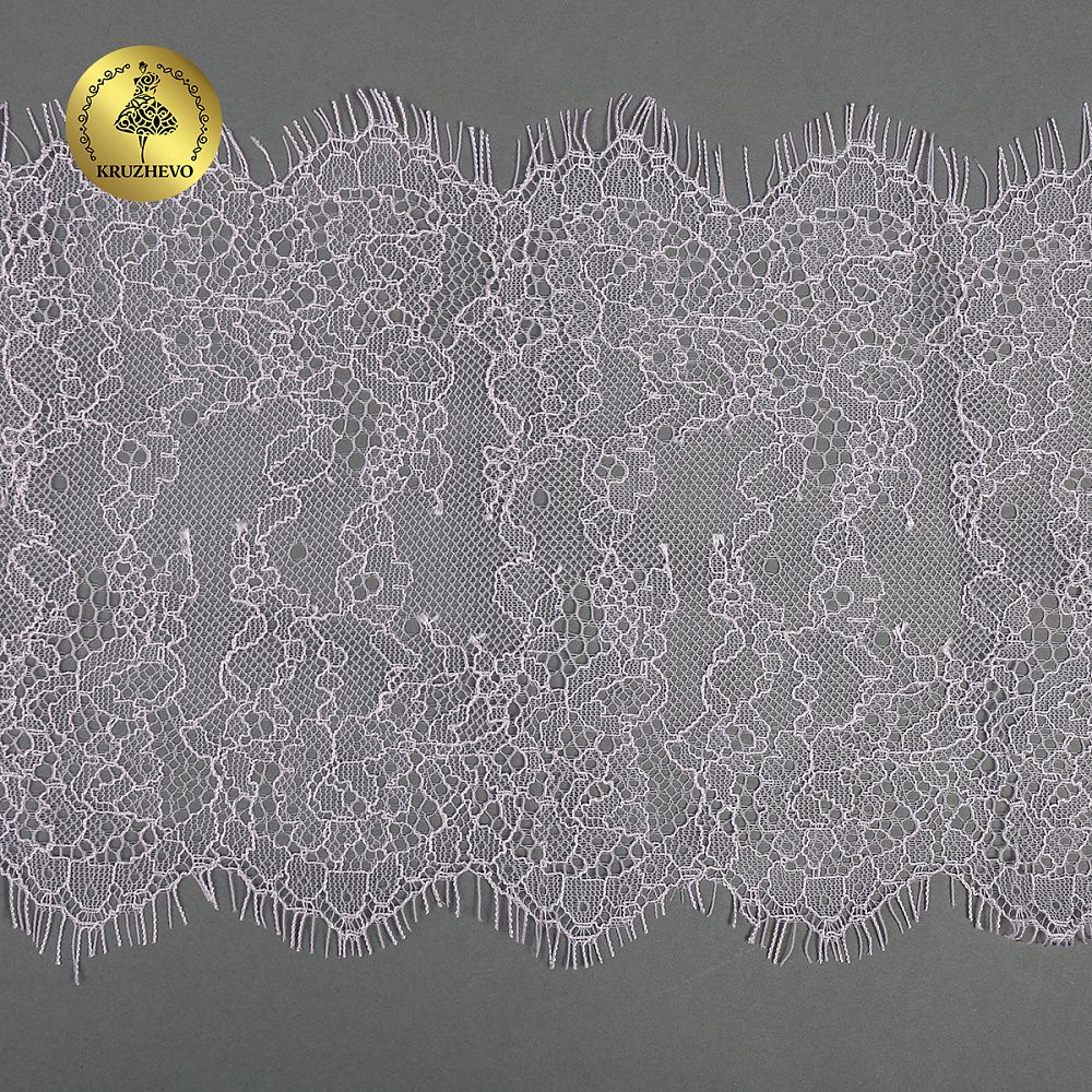 Кружево шантильи (реснички) 170 мм, A88 цв.F165 нежная сирень, 3 метра, Kruzhevo