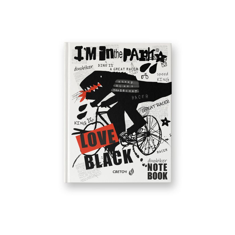 Бизнес-блокнот, глянцевая ламинация, A6 64 л. 24 шт, клетка, Вело-монстр 000899, Светоч 64ББТ6_4_5_1