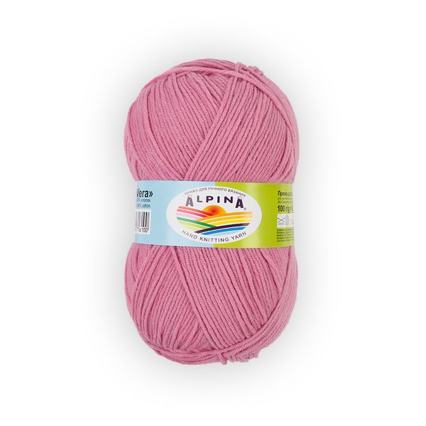 Пряжа Alpina Vera / уп.5 мот. по 100г, 280м, 44 розовый