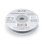 Лента капроновая (органза) 10.0 мм / 22.8±1 метра, 116 св.серый, Blitz OR-10