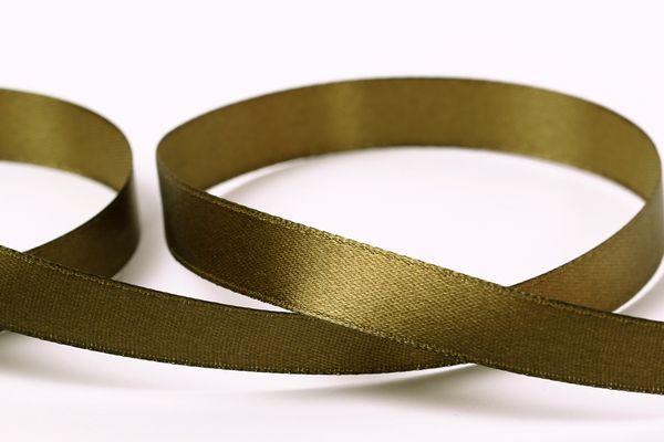Лента атласная 1-сторонняя 12.0 мм / 33±2 метра, 144 т.хаки, Gamma
