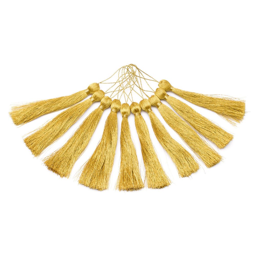 Кисти шторные 120.0 мм, метанит, золото, 5 шт