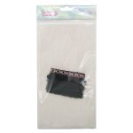 Ткань для рукоделия в наборе с тесьмой жаккард -бахрома 50х50см+1м (24229/34113 черный) 29500