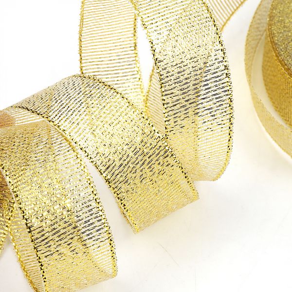 Лента металлизированная 20.0 мм / 22.85±1 метра, цв. золото, Magic4Hobby, упак. 4 шт