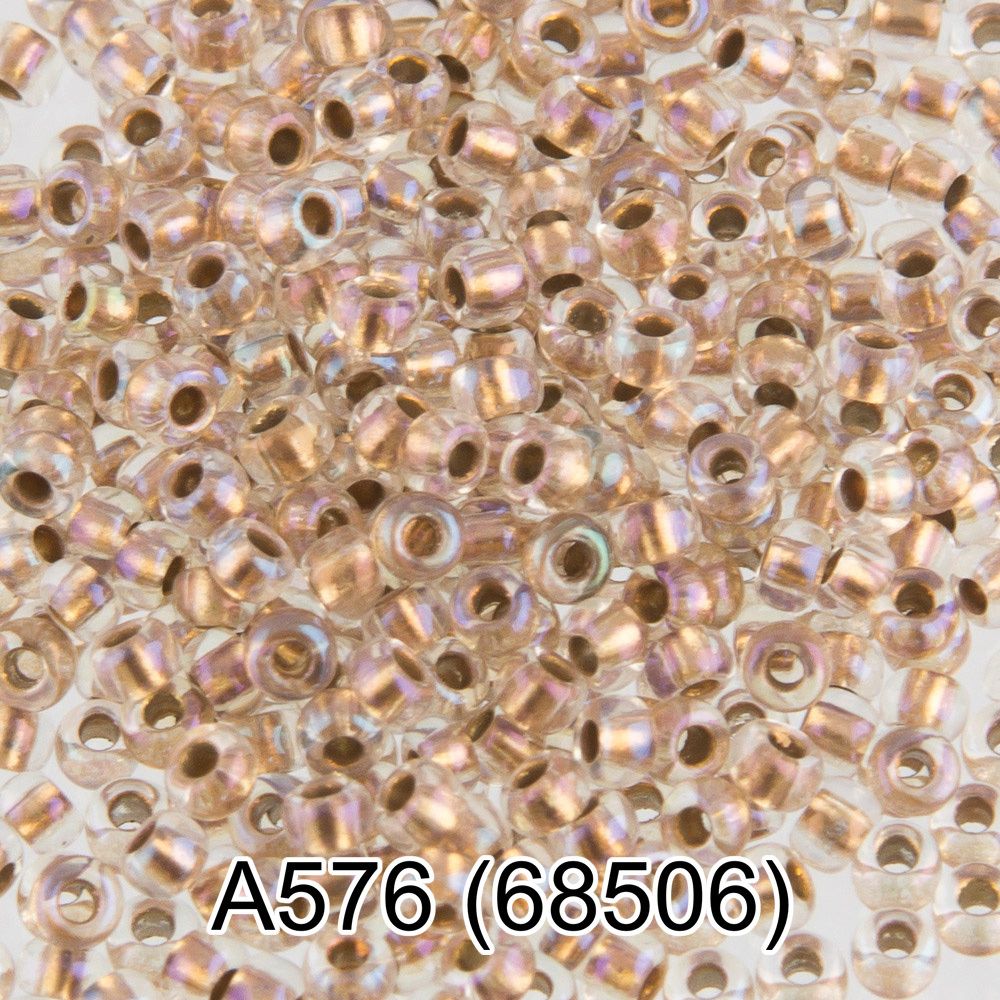 Бисер Gamma 10/0 (2.3 мм), 50 г, А576 св.бронзовый, 68506, круглый 1