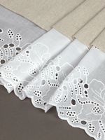 Кружево шитьё 240 мм / 2.7 метра, хлопок, TBY.0028, 01 белый