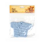 Кофта вязаная мини (ручная вязка), ширина 6см длина 8см рукав 3,5см цв.голубой