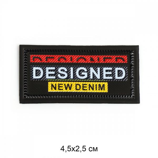 Аппликация пришивная SHEV.52 4,5х2,5см цв.черная основа, 20 шт