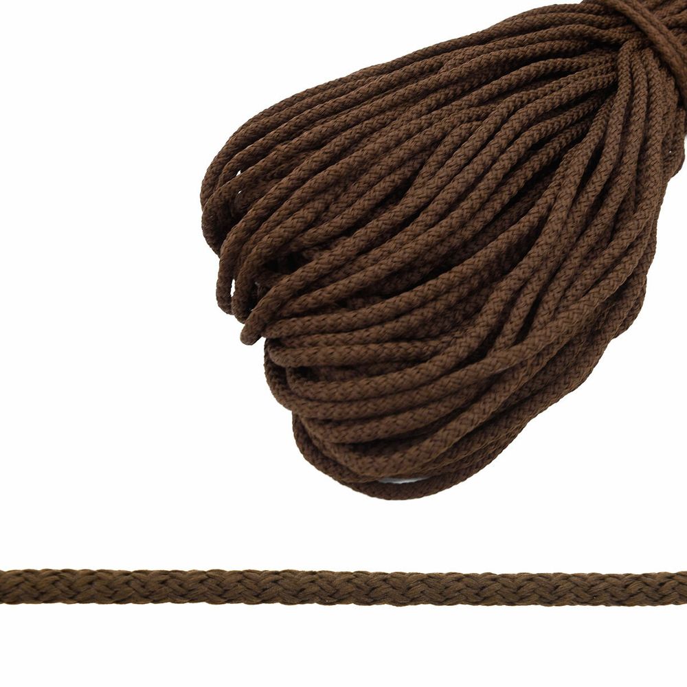 Шнур плетеный 4.0-5.0 мм / 100 метров, 007 коричневый