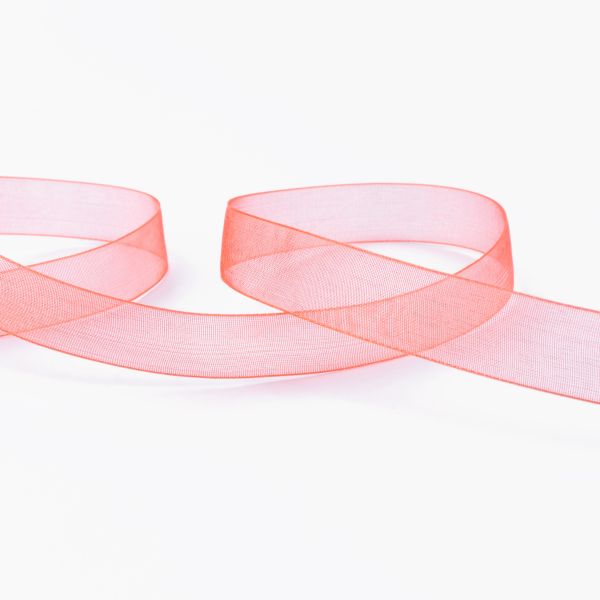 Лента капроновая (органза) 15.0 мм / 22.8±1 метра, 039 апельсин, Blitz OR-15