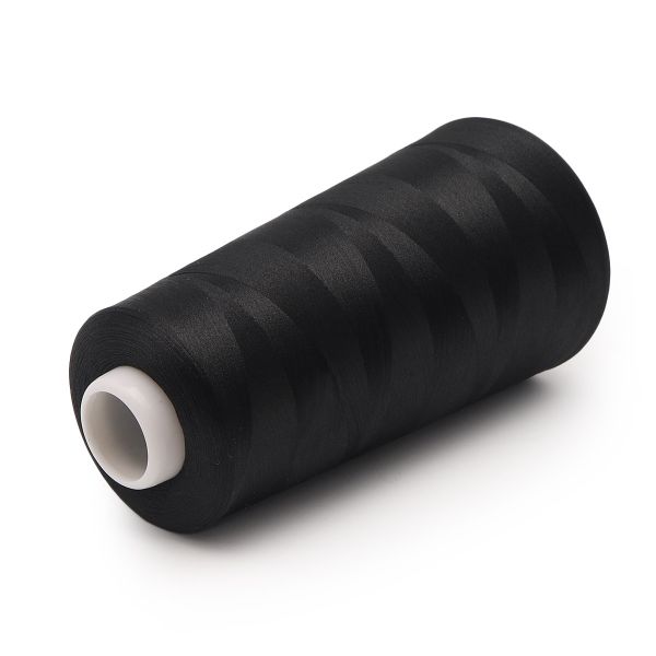 Нитки текстурированные некрученые 150D/1, 5000ярд, цв.9020 черный