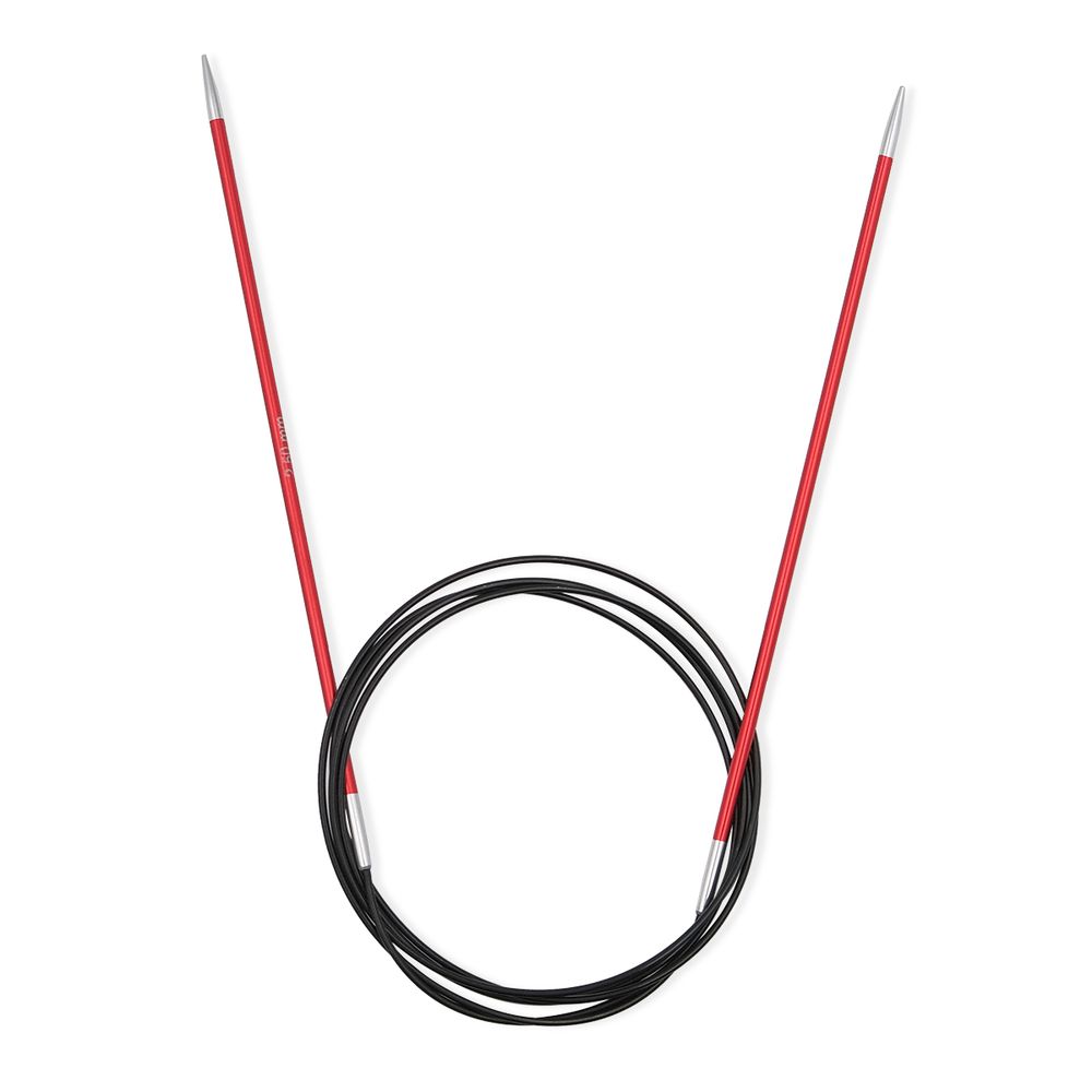 Спицы круговые Knit Pro Zing 2.5 мм / 120 см, алюминий, гранатовый, 47183