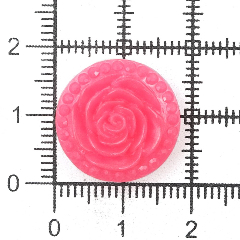 Пуговицы на ножке Розочки, 10 шт (9 ярко-розовый)
