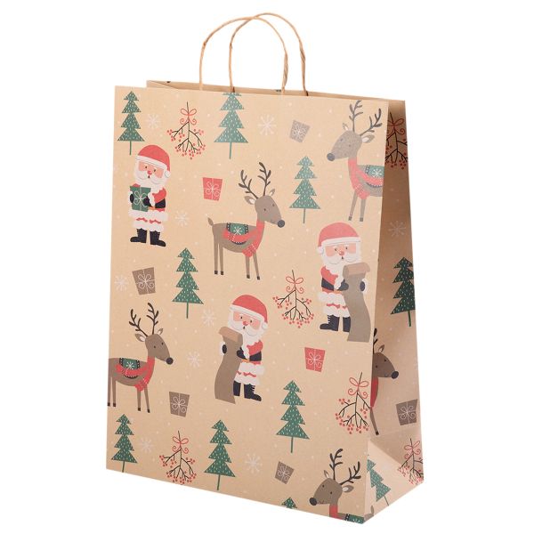 Подарочный крафт-пакет 150 г/м², 32х42х14 см, 12 шт, 03, Stilerra NKYL