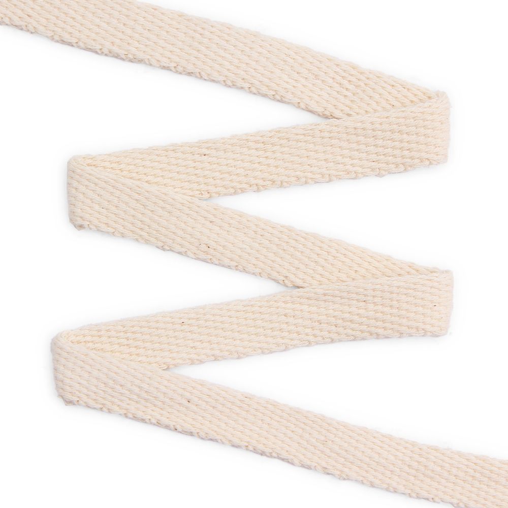 Шнур плоский плетеный х/б ⌀15.0 мм / 50 метров, суровый