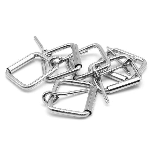 Пряжка ременная металл 36 мм (внешн. 46х40 мм, ⌀5 мм), роликовая, никель, П-10-11, 6 шт