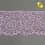 Кружево эластичное (стрейч) 90 мм, TBY.YSTL00839.N, L1566 лаванда, 3м, Kruzhevo