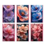 Блокнот на скобе, A5 60 л. 12 шт клетка, Нежные лепестки 01743, Б263 Светоч