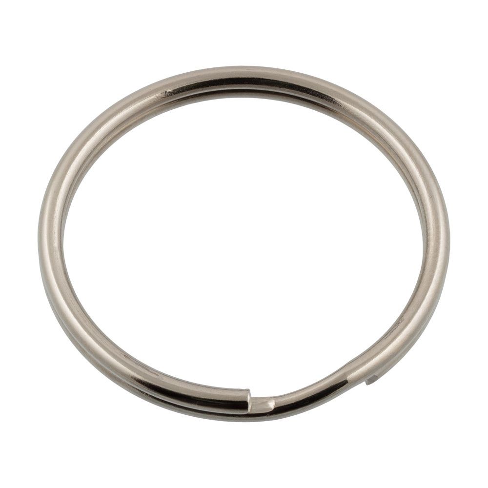 Кольцо для ключей и брелоков ⌀30 мм, металл, 04 никель, Gamma GH 107/30, 20 шт