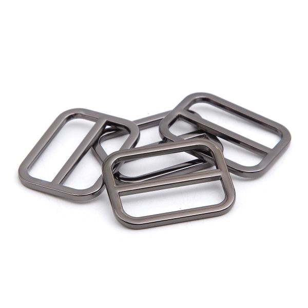 Рамка регулировочная металл литая 25 мм /30х23 мм, ⌀2.5 мм/, чер.никель, 4 шт