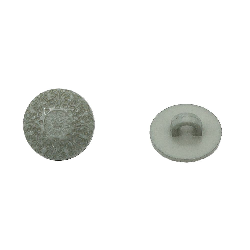 Пуговица на ножке 15мм 24 шт (17-1501 серый), 57092