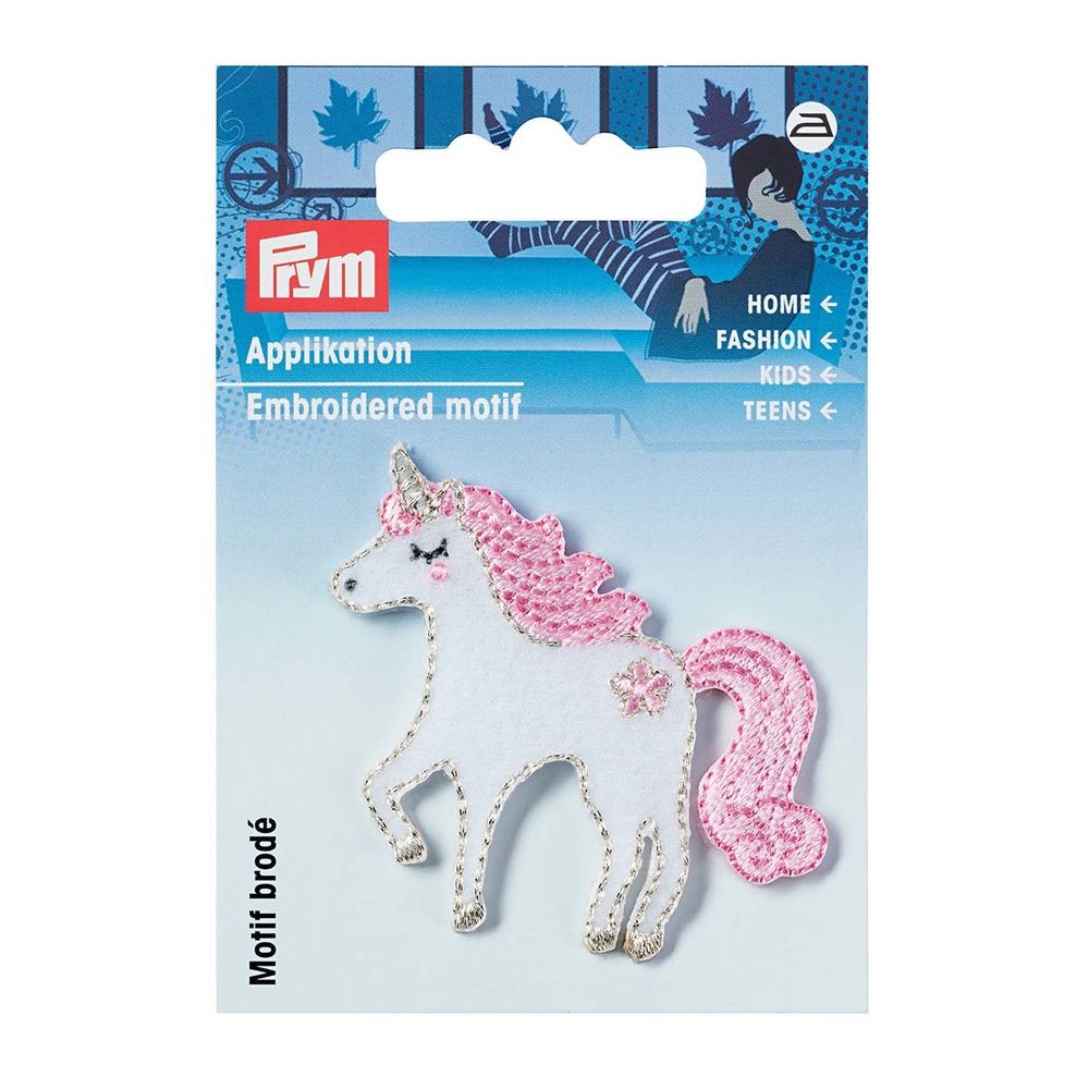 Термоаппликация "Единорог" белый/розовый 1шт, Prym