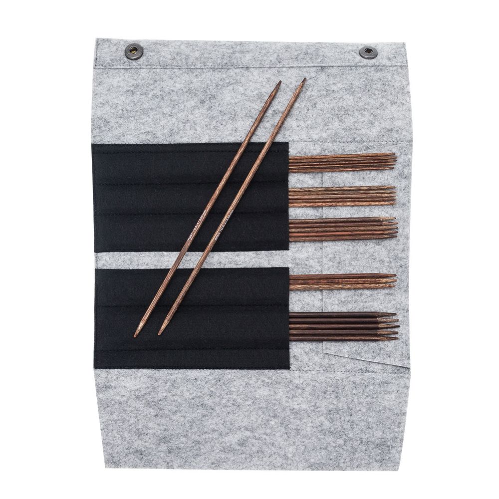 Набор носочных спиц Pony Perfect 2.0, 2.5, 3.0, 3.5, 4.0, 20 см, в фетровом футляре, 42542/03