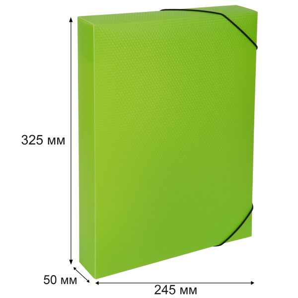 Короб архивный пластиковый 50 мм, 1 шт, Prisma neon A4 эффект 3D, лайм, Expert Complete ЕС240441021