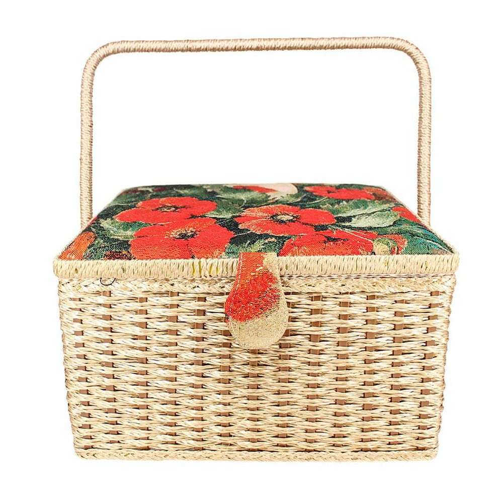 Шкатулка для швейных принадлежностей, красные маки, Gamma SBJ-001