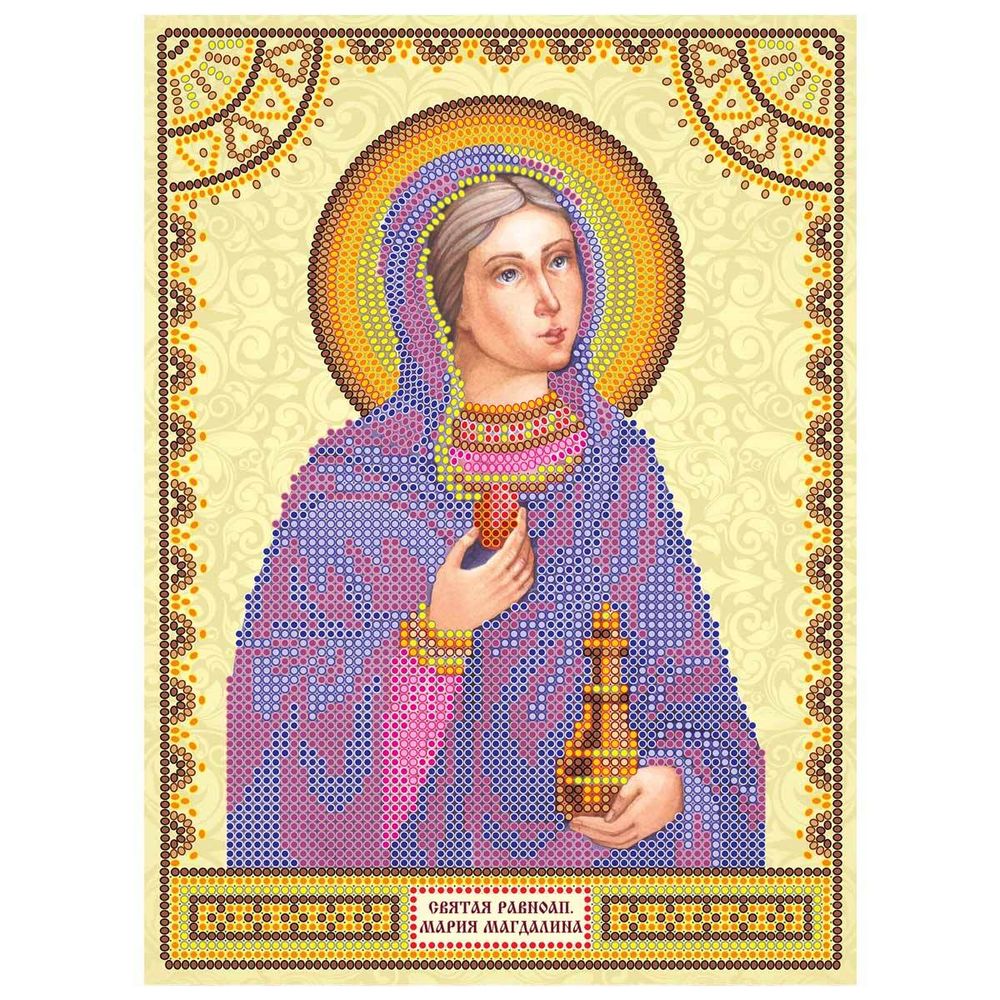Рисунок для вышивания бисером Абрис Арт, Святая Мария 17х23см, ACK-014