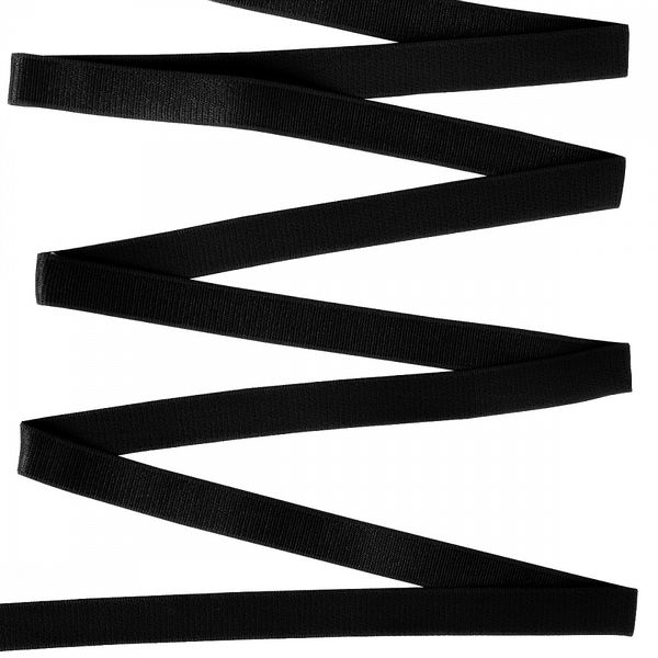 Резинка бельевая (бретелечная) матовая 10.0 мм / 50 метров, RBB10 черный F322