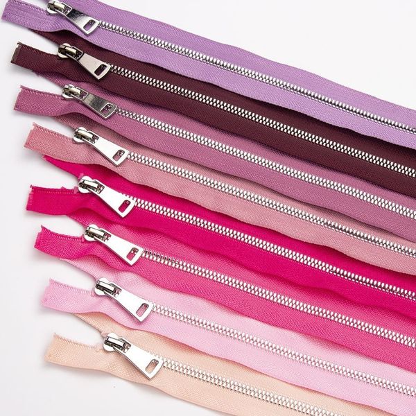 Молния трактор Т5 (5 мм) 2 зам., разъем., 110 см, никель D206 розовато лиловый уп.1шт, TBY