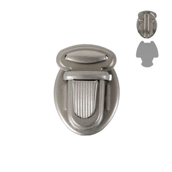 Застежка 25х34 мм, матовый никель, 10 шт