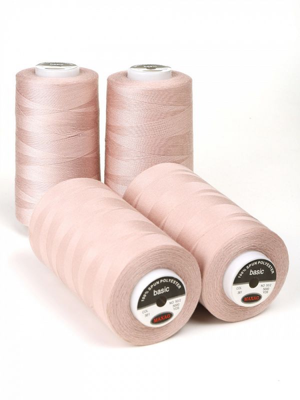 Нитки швейные Max 50/2, 4570 м (5000 ярд), 361 пудровый / 4 бобины