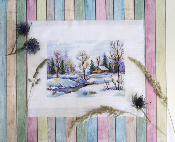 Набор для вышивания нитками МП Студия, Начало весны, 15х20 см