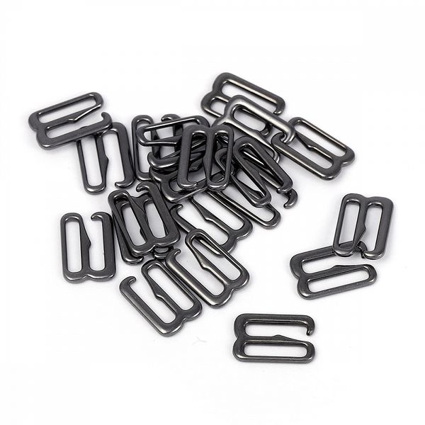 Крючки для купальника металл 10.0 мм, 910.SW цв.черный никель, уп.100 шт