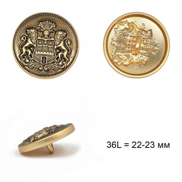 Пуговицы на ножке металл цв.оld серебро 36L = 22-23 мм, 50 шт