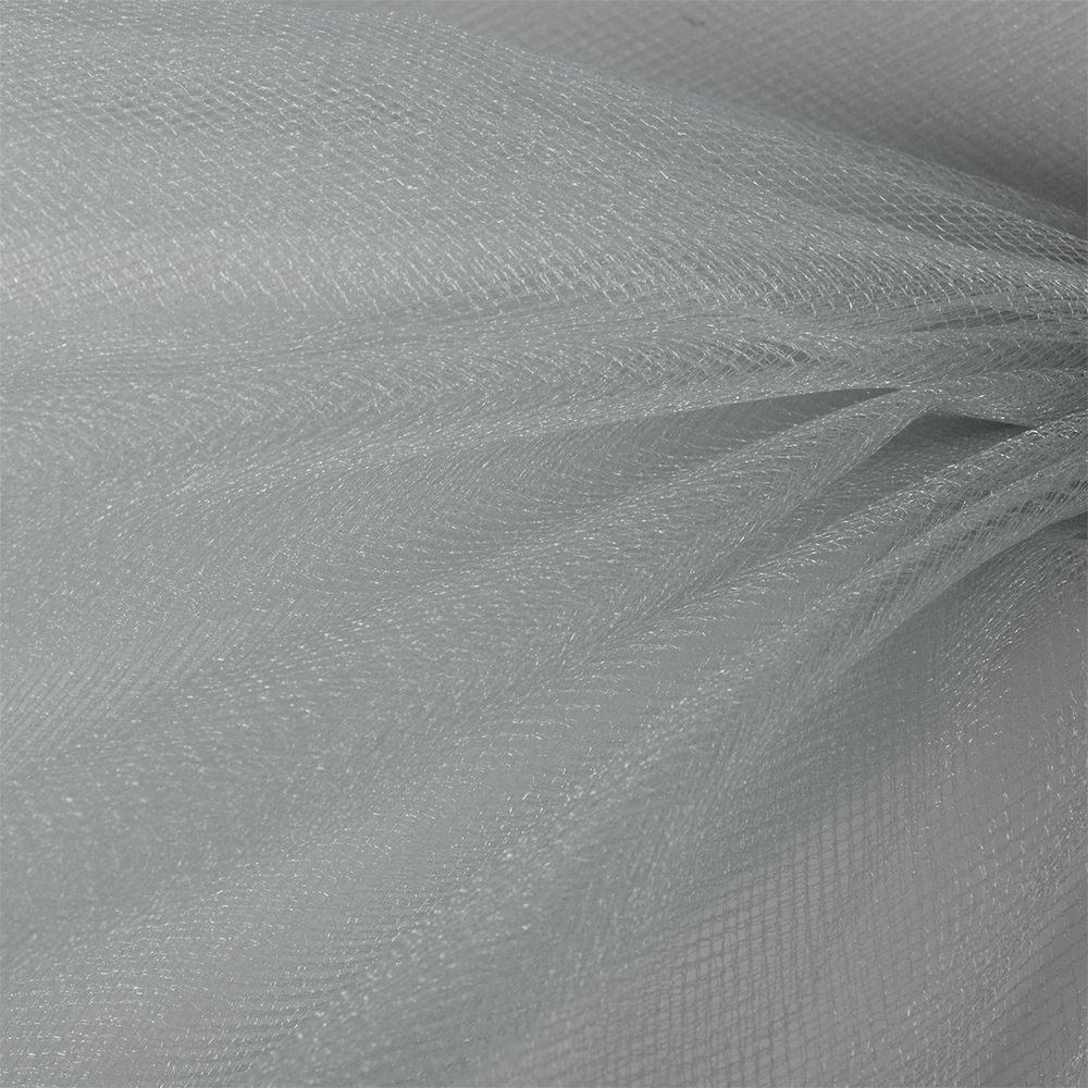 Фатин Кристалл блестящий, средняя жесткость 300 см, цв. 81 серый, 5 метров